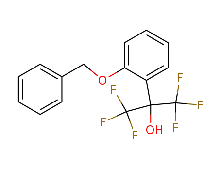 Molecular Structure of 151039-03-1 (2-(2-benzyloxyphenyl)-1,1,1,3,3,3-hexafluoropropan-2-ol)