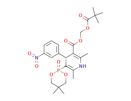 (R)-5-(5,5-Dimethyl-2-oxo-2λ<sup>5</sup>-[1,3,2]dioxaphosphinan-2-yl)-2,6-dimethyl-4-(3-nitro-phenyl)-1,4-dihydro-pyridine-3-carboxylic acid 2,2-dimethyl-propionyloxymethyl ester