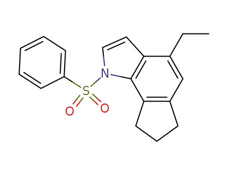 Molecular Structure of 130111-44-3 (4-ethyl-1-(phenylsulfonyl)-1,6,7,8-tetrahydrocyclopent<g>indole)