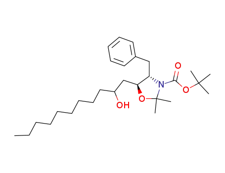 (4S,5S)-2,2-dimethyl-3-(tert-butoxycarbonyl)-4-benzyl-5-(2-hydroxyundecyl)-1,3-oxazolidine