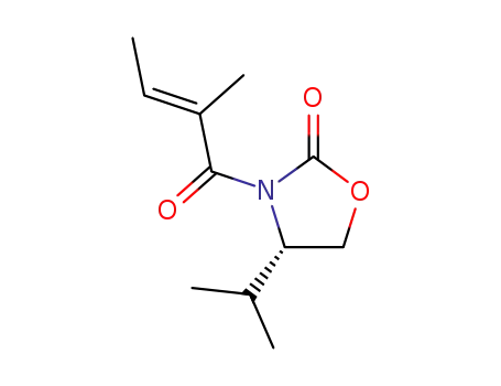 2-Oxazolidinone, 4-(1-methylethyl)-3-[(2E)-2-methyl-1-oxo-2-butenyl]-,
(4S)-