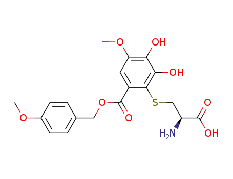 Molecular Structure of 246048-01-1 (4-methoxybenzyl 5-methoxy-2-((S)-cysteinyl)-3,4-dihydroxybenzoate)