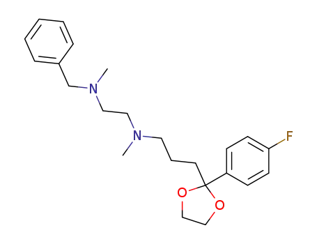 N-Benzyl-N'-{3-[2-(4-fluoro-phenyl)-[1,3]dioxolan-2-yl]-propyl}-N,N'-dimethyl-ethane-1,2-diamine