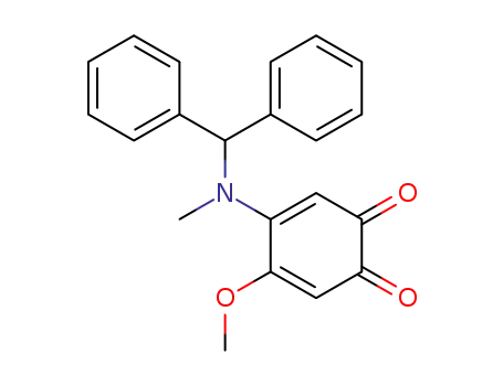 Molecular Structure of 171669-60-6 (4-N-methyl-N-benzhydrylamino-5-methoxy-1,2-benzoquinone)