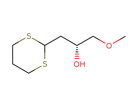 Molecular Structure of 400737-20-4 ((R)-1-[1,3]Dithian-2-yl-3-methoxy-propan-2-ol)