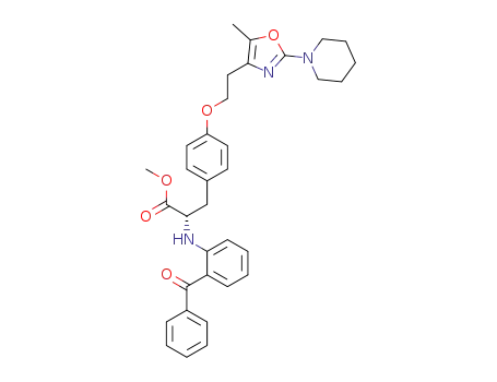 (S)-2-(2-Benzoyl-phenylamino)-3-{4-[2-(5-methyl-2-piperidin-1-yl-oxazol-4-yl)-ethoxy]-phenyl}-propionic acid methyl ester