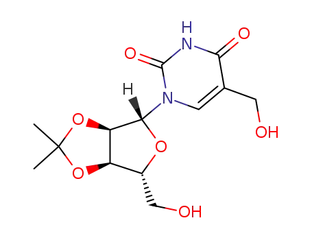 Molecular Structure of 3816-77-1 (2',3'-O-Isopropylidene-5-hydroxyMethyl uridine)