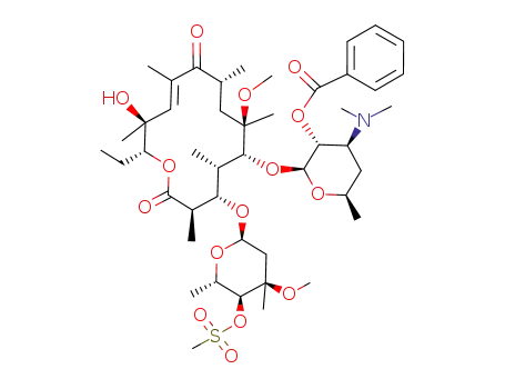benzoic acid 4-dimethylamino-2-[14-ethyl-13-hydroxy-4-(5-methanesulfonyloxy-4-methoxy-4,6-dimethyl-tetrahydro-pyran-2-yloxy)-7-methoxy-3,5,7,9,11,13-hexamethyl-2,10-dioxo-oxacyclotetradec-11-en-6-yloxy]-6-methyl-tetrahydro-pyran-3-yl ester