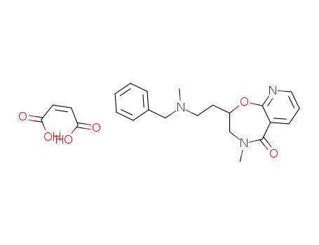 Molecular Structure of 91833-92-0 (Pyrido[3,2-f]-1,4-oxazepin-5(2H)-one,
3,4-dihydro-4-methyl-2-[2-[methyl(phenylmethyl)amino]ethyl]-,
(2Z)-2-butenedioate (1:1))