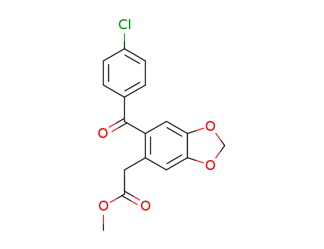 6-(4-chlorobenzoyl)-1,3-benzodioxole-5-acetic acid methyl ester