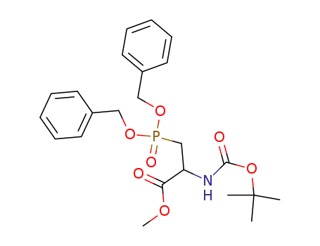 3-(bis-benzyloxy-phosphoryl)-2-<i>tert</i>-butoxycarbonylamino-propionic acid methyl ester