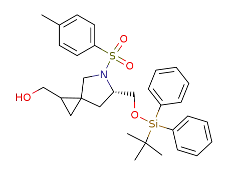 5-Azaspiro[2.4]heptane-1-methanol,
6-[[[(1,1-dimethylethyl)diphenylsilyl]oxy]methyl]-5-[(4-methylphenyl)sulfon
yl]-, (6S)-