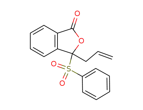 Molecular Structure of 566151-81-3 (1(3H)-Isobenzofuranone, 3-(phenylsulfonyl)-3-(2-propenyl)-)