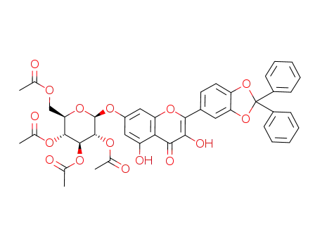 2-(2,2-diphenyl-1,3-benzodioxol-5-yl)-3,5-dihydroxy-7-[tetra-O-acetyl-β-D-glucopyranosyloxy]-4H-1-benzopyran-4-one