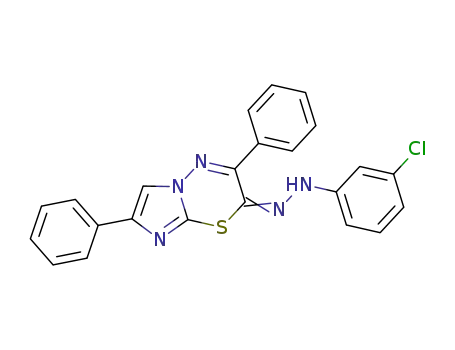 3,7-diphenyl-2H-imidazo[2,1-b][1,3,4]thiadiazin-2-one 2-(3-chlorophenyl)hydrazone