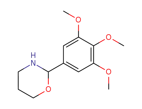 Molecular Structure of 253453-32-6 (2-(3,4,5-trimethoxy)phenyltetrahydro-(2H)-1,3-oxazine)