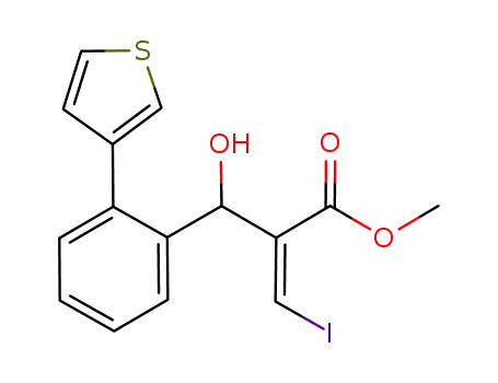 methyl (Z)-2-[1-hydroxy-1-{2-(thiophen-3-yl)phenyl}methyl]-3-iodopropenoate