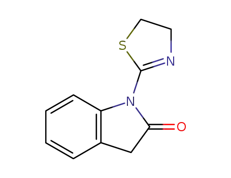 Molecular Structure of 62540-07-2 (2H-Indol-2-one, 1-(4,5-dihydro-2-thiazolyl)-1,3-dihydro-)
