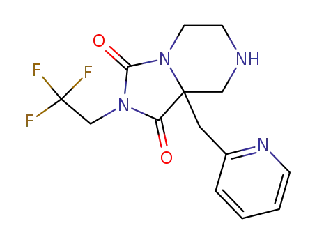 8a-Pyridin-2-ylmethyl-2-(2,2,2-trifluoro-ethyl)-tetrahydro-imidazo[1,5-a]pyrazine-1,3-dione