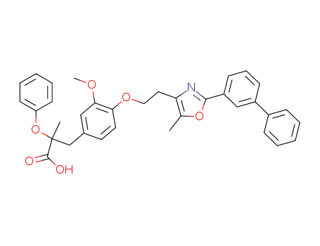 3-{4-[2-(2-Biphenyl-3-yl-5-methyloxazol-4-yl)ethoxy]-3-methoxyphenyl}-2-methyl-2-phenoxypropionic acid