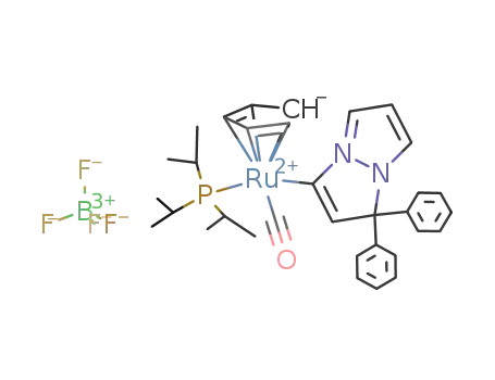 [Ru(η(5)-C5H5)(-C=CH-CPh2-N2C3H3)(CO)(P(Pr(i))3)](tetrafluoroborate)