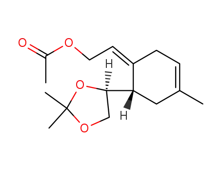 Acetic acid 2-[(S)-6-((S)-2,2-dimethyl-[1,3]dioxolan-4-yl)-4-methyl-cyclohex-3-en-(Z)-ylidene]-ethyl ester
