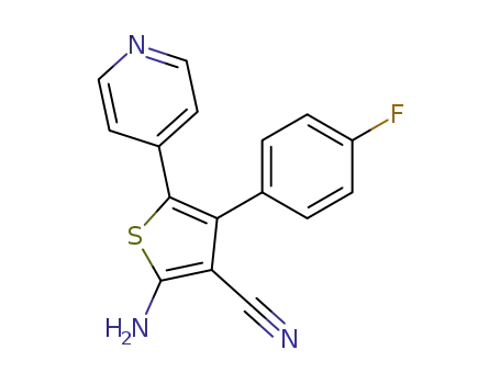 2-amino-3-cyano-4-(4-fluorophenyl)-5-(4-pyridyl)thiophene