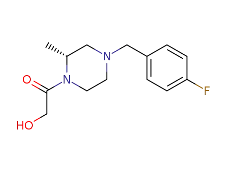 Piperazine, 4-[(4-fluorophenyl)methyl]-1-(hydroxyacetyl)-2-methyl-, (2R)-