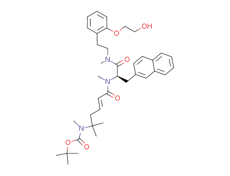 N-((3E)-4-(N-((1R)-1-(N-(2-(2-(2-hydroxyethoxy)phenyl)ethyl)-N-methylcarbamoyl)-2-(2-naphthyl)ethyl)-N-methylcarbamoyl)-1,1-dimethylbut-3-enyl)-N-methylcarbamic acid tert-butyl ester