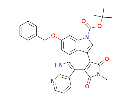 6-benzyloxy-3-[1-methyl-2,5-dioxo-4-(1H-pyrrolo[2,3-b]pyridin-3-yl)-2,5-dihydro-1H-pyrrol-3-yl]indole-1-carboxylic acid tert-butyl ester