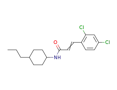 Molecular Structure of 315706-77-5 (2-Propenamide,3-(2,4-dichlorophenyl)-N-(4-propylcyclohexyl)-)