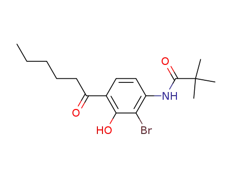 N-(2-Bromo-4-hexanoyl-3-hydroxy-phenyl)-2,2-dimethyl-propionamide