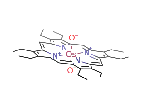 Molecular Structure of 51349-77-0 ((2,3,7,8,12,13,17,18-octaethylporphinato)dioxoosmium(VI))