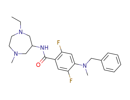 4-(N-benzyl-N-methyl)amino-2,5-difluoro-N-(1-ethyl-4-methylhexahydro-1,4-diazepin-6-yl)benzamide