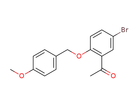 Molecular Structure of 519164-56-8 (1-(5-bromo-2-((4-methoxybenzyl)oxy)phenyl)ethanone)