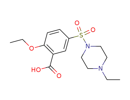 Molecular Structure of 1245644-35-2 (2-ethoxy-5-(4-ethylpiperazin-1-yl)sulfonylbenzoic acid)