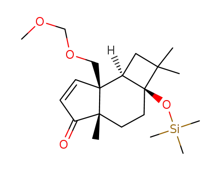 Molecular Structure of 102650-71-5 ((2aS,4aS,7aS,7bR)-1,2,2a,3,4,4a,7a,7b-octahydro-7a-(methoxymethoxy)-2,2,4a-trimethyl-2a-(trimethylsiloxy)-5H-cyclobut<e>inden-5-one)