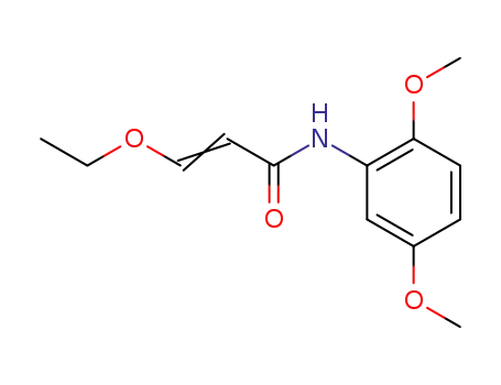 Molecular Structure of 79784-29-5 (<i>N</i>-(2,5-dimethoxy-phenyl)-3-ethoxy-acrylamide)