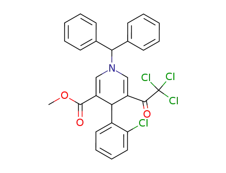 1-benzhydryl-4-(2-chlorophenyl)-3-(methoxycarbonyl)-5-(trichloroacetyl)-1,4-dihydropyridine