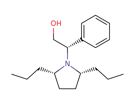 Molecular Structure of 205442-93-9 ((S)-2-((2S,5R)-2,5-Dipropyl-pyrrolidin-1-yl)-2-phenyl-ethanol)