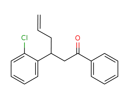 Molecular Structure of 1023724-79-9 (3-(2-chlorophenyl)-1-phenylhex-5-en-1-one)