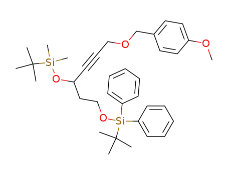1-[4-(tert-Butyl-dimethyl-silanyloxy)-6-(tert-butyl-diphenyl-silanyloxy)-hex-2-ynyloxymethyl]-4-methoxy-benzene