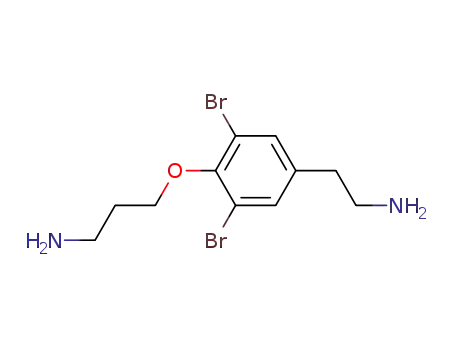 Molecular Structure of 151345-09-4 (Benzeneethanamine,4-(3-aminopropoxy)-3,5-dibromo-)