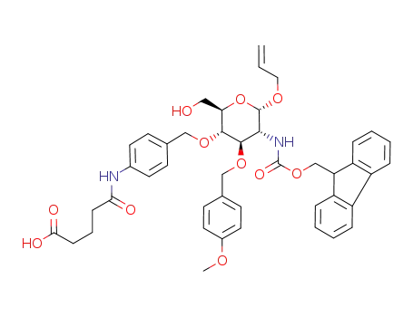 4-{4-[(2R,3S,4R,5R,6S)-6-Allyloxy-5-(9H-fluoren-9-ylmethoxycarbonylamino)-2-hydroxymethyl-4-(4-methoxy-benzyloxy)-tetrahydro-pyran-3-yloxymethyl]-phenylcarbamoyl}-butyric acid