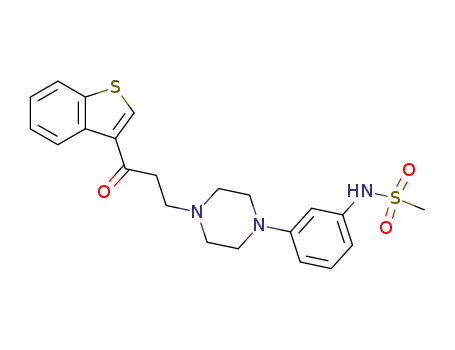 <i>N</i>-{3-[4-(3-benzo[<i>b</i>]thiophen-3-yl-3-oxo-propyl)-piperazin-1-yl]-phenyl}-methanesulfonamide
