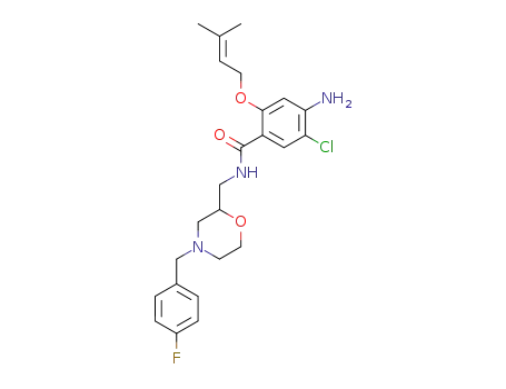 4-Amino-5-chloro-N-[4-(4-fluoro-benzyl)-morpholin-2-ylmethyl]-2-(3-methyl-but-2-enyloxy)-benzamide