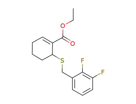 Molecular Structure of 1028450-19-2 (ethyl 6-[(2,3-difluorobenzyl)sulfanyl]cyclohex-1-ene-1-carboxylate)