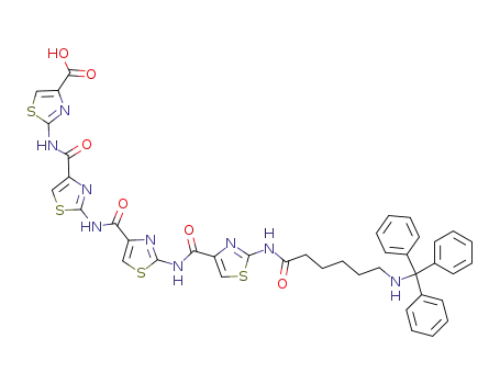 2-[(2-{[2-({2-[6-(trityl-amino)-hexanoylamino]-thiazole-4-carbonyl}-amino)-thiazole-4-carbonyl]-amino}-thiazole-4-carbonyl)-amino]-thiazole-4-carboxylic acid