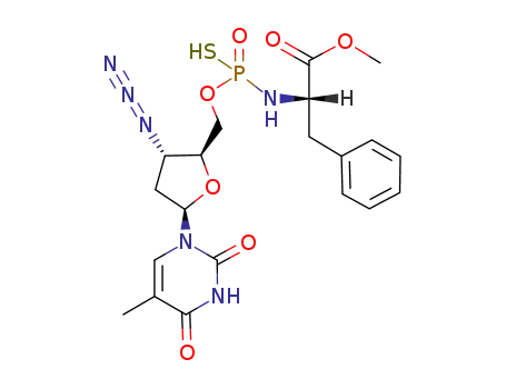 (S)-2-{[(2S,3S,5R)-3-Azido-5-(5-methyl-2,4-dioxo-3,4-dihydro-2H-pyrimidin-1-yl)-tetrahydro-furan-2-ylmethoxy]-mercapto-phosphorylamino}-3-phenyl-propionic acid methyl ester
