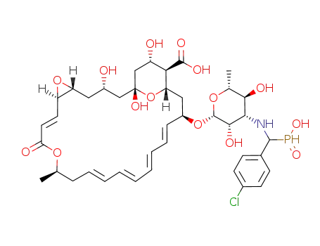 Molecular Structure of 1108187-86-5 (N-(α-hydrophosphoryl-4-chlorobenzyl)pimaricin)